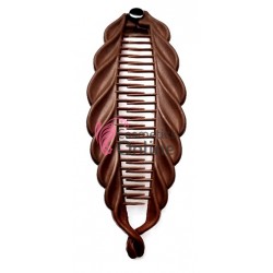 Accesoriu tip banana pentru prins parul din plastic PZS007NN - Maro Inchis